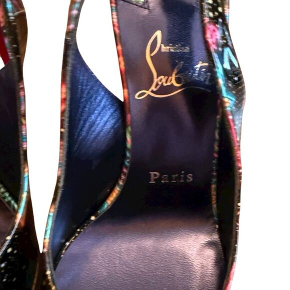 Christian Louboutin Hot Chick Sling Alta Pumps Starlight Neon EU 36.5 US 6.5 - Picture 8 of 15